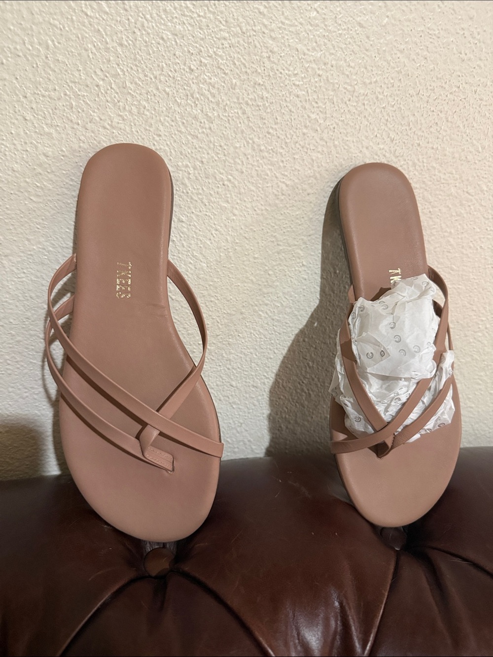 TKEES Crisscross Slide Sandals in Mauve